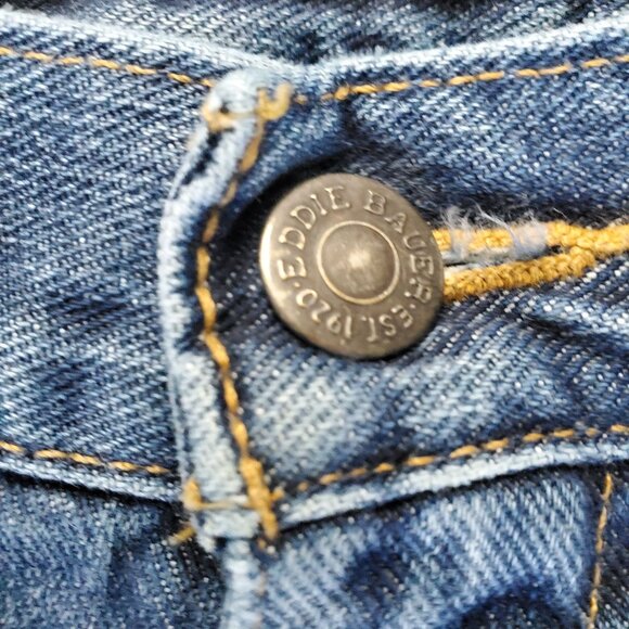 Eddie Bauer Jeans Mens 42x34 Blue Authentic Relaxed Fit Straight Leg *Read* - Picture 12 of 15